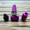 Torch Lighter,Handheld Multifunctional All-in-One Tube Built-in Detachable Windproof Lighter,Outdoor,Indoor,Camping,Candle,Birthday,Purple(2PCS)