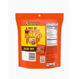 Reese's ⚫️ New Reese's Popped Snack Mix Peanut Butter Cups Pretzels Popcorn Bag 8oz