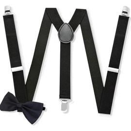 ONE LIMITATION BP037 Suspenders Bow Tie, Casual, Business, Men's, Women's,