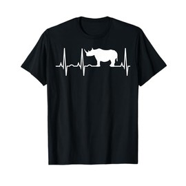Rhino Shirt - Rhino Heartbeat T-Shirt - Rhinoceros Gift Tee T-Shirt