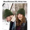 Waterproof Merino Wool Beanie Hat for Men Women, Warm Fleece
