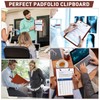 Clipboard Folder A4, Professional PU Leather Portfolio Folder, Legal Pad