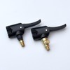 Juroicessry 2Pcs Black Double Pump Head Nozzle Presta Schrader Valve