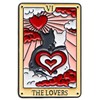 Cat Tarot Card The Lovers Cute Cat Pin Enamel Heart