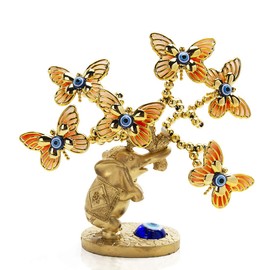 YU FENG Lucky Money and Evil EyeTree con diseño de ojos azules turcos y cifras de mariposa para decoración del hogar