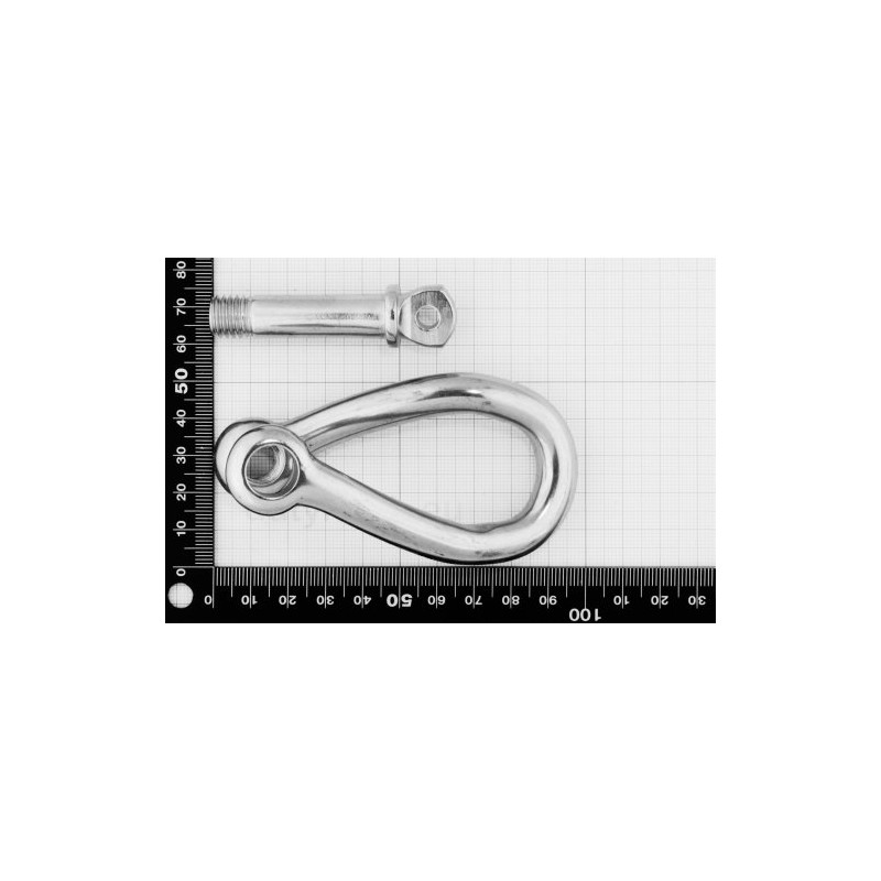 Dutyhook 12X97 Twisted Shackle, Stainless Steel AISI 316