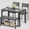 Furmax Dining Table Set for 4, Modern Kitchen Table Bench