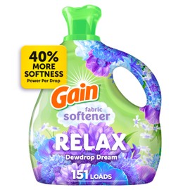 Gain Liquid Fabric Softener (Fabric Conditioner), Relax, 101 fl oz, 151 Loads