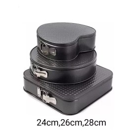 yuqing.fc Moldes Pasteles Repostería Desmontables Para Tartas 3 Piezas