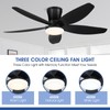 Surtime 42" Ceiling Fans with Lights-Low Profile Ceiling Fan with