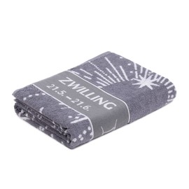 Gözze - Fluffy Sauna Towel with Zodiac Star Sign Design, Gemini, 100% Cotton - 80 x 180 cm