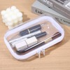 3 Pack Clear Zipper Pouches Hard Shell Case,7×4"Waterproof Transparent Zippers