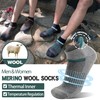 Anlisim Merino Wool Ankle Hiking Socks Compression Warm Thermal Winter