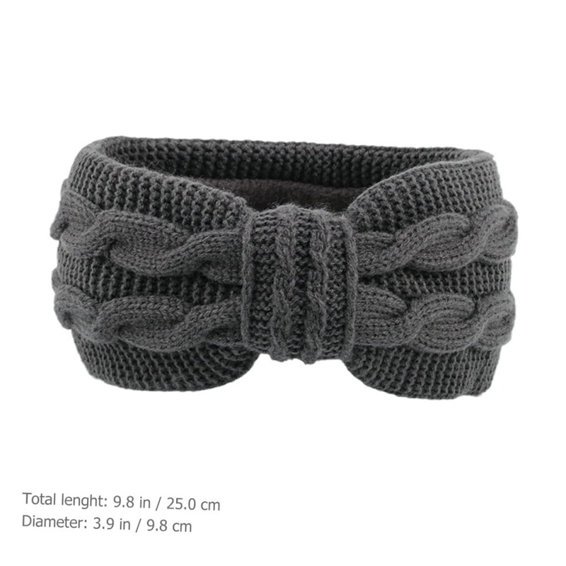 Baluue 3pcs Winter Hairband for Women Twisted Bow Ear Warmer