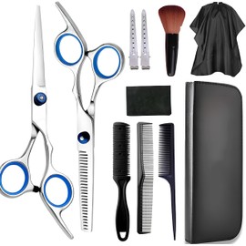 Haircut Set, Hair Cutting Scissors Set, Scissors, Cut Cloth, Haircut Scissors, For Beginners, Professionals, Hairdressers, Barbers, Home Use, High Quality Scissors, Self-Cut Scissors, Case Included