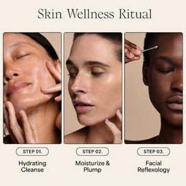 WILDLING The Skin Wellness Ritual Set | Skincare Starter Set | Cleanse + Hydrate | Starnectar Jelly Cleanser 1.7oz + Moonbounce Moisturizer .5oz + Reflexology Spoon | Natural + Cruelty Free