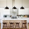 Karjearl Black Pendant Lights Kitchen Island, 11.8" Modern Dome Pendant
