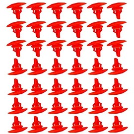 XMHF 100Pcs Universal Auto Fasteners Weatherstrip Retainer Clips Replacement for All Cars Red
