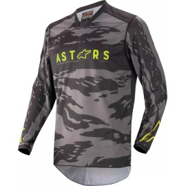 Alpinestars NEW ALPINESTARS YOUTH RACER TACTICAL JERSEY BLKGREY CAMOYLW FLUO YX / 482-9749YX