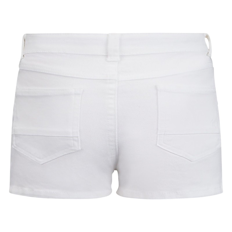 Retour Denim de Luxe Girls' Samantha Denim Shorts, optical white