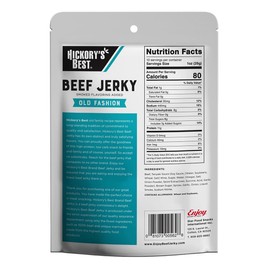 Hickory's Best Old Fashion Beef Jerky 10 oz (Pack of 1) | Soft & Tender | USA Made | High Protein | Low Fat | Zero Trans Fat | No MSG | Resealable Bag
