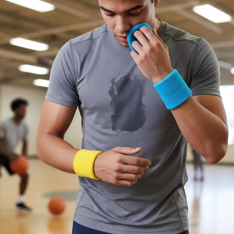 12 Pcs Neon Sweatbands Wristbands, Absorbent Sweat Wrist Band