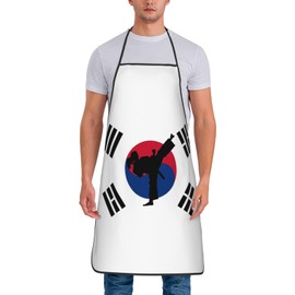 Zusolf Taekwondo (Korean) Adjustable Chef Aprons For Kitchen, Cooking, Bbq & Grill