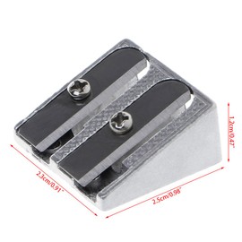 Wanfor Sharpener, Metal Bevelled Double Hole Pencil Sharpener School Office Sharpener Stationery