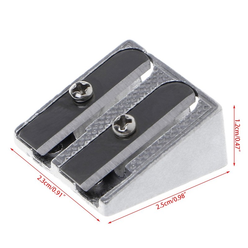 Wanfor Sharpener, Metal Bevelled Double Hole Pencil Sharpener School Office