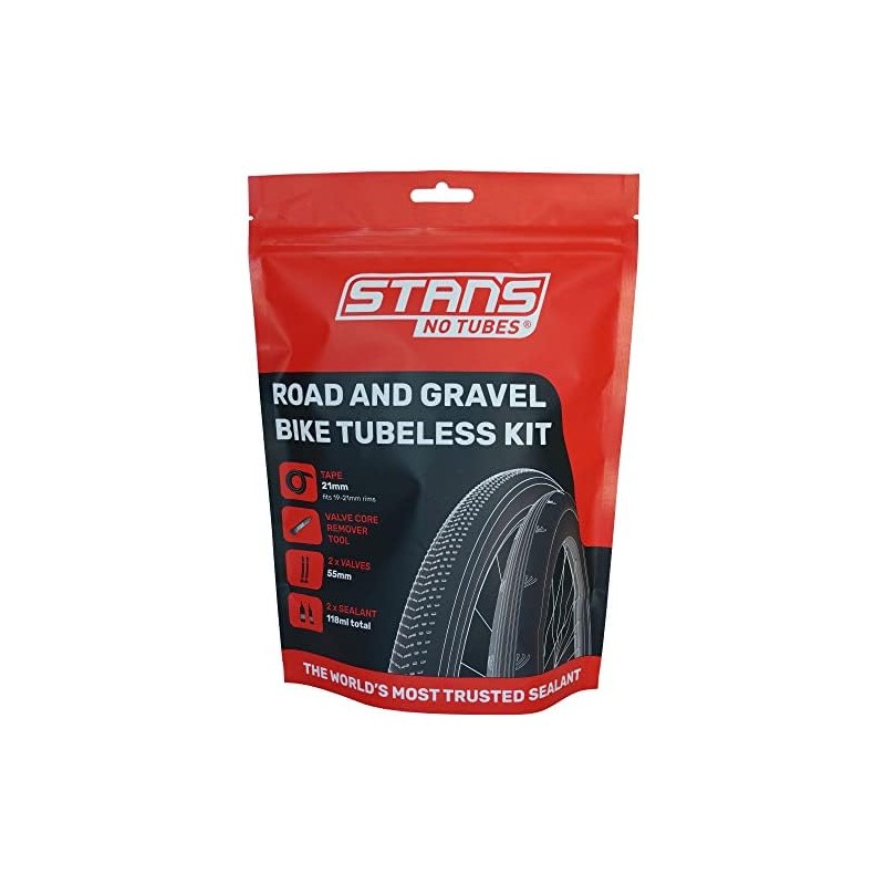Stan's NoTubes Unisex - Adult Road & Gravel Tubeless Kit,