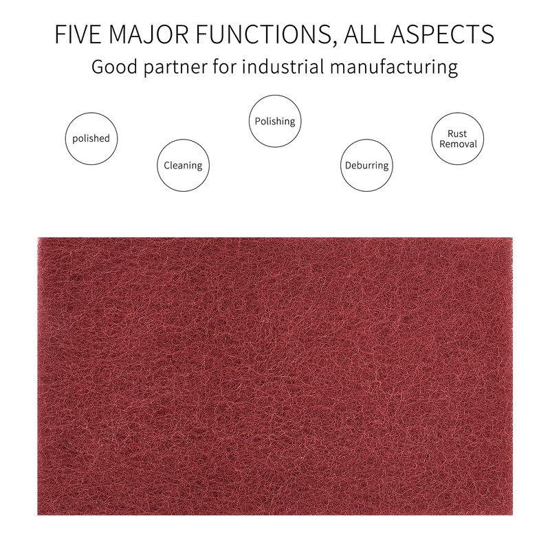 Red Scuff Pads - 10Pcs Scouring Pad 7447 - Very