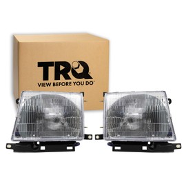 TRQ Driver & Passenger Side Headlight Assembly Set Headlights Driver & Passenger Side Compatible with 1997-2000 Toyota Tacoma TO2502120 TO2503120