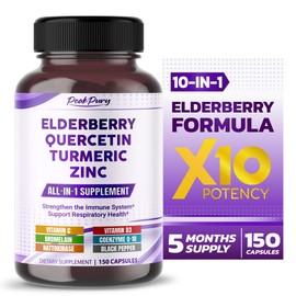 Elderberry Quercetin Turmeric Zinc - Support The Immune System, Respiratory Health