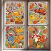 KAHSHEEN Fall Window Clings Decorations - Leaves Pumpkin Scarecrow Autumn