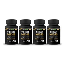 Pack 4 Vigomax Mens Multivit Testo, Maca Arginina 60 Caps Sin Sabor