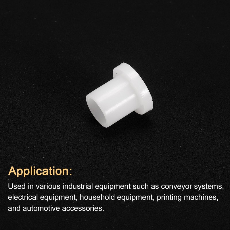 sourcing map 12pcs Flanged Sleeve Bearings Plastic Bushings ID 8mm