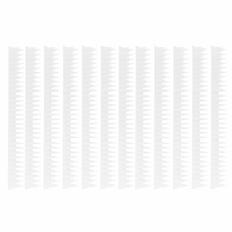 12Pcs Outdoor Plastic Anti Bird Spike Strips Repellent Defender for