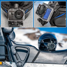 EMNIMQ Gopro Motorcycle Helmet Mount Gopro Motorcycle Mount Gopro Chin Mount Helmet, Helmet Mount for Motorcycle Camera Holder for GoPro Hero/Yi/DJI Sports Action Camera, Black