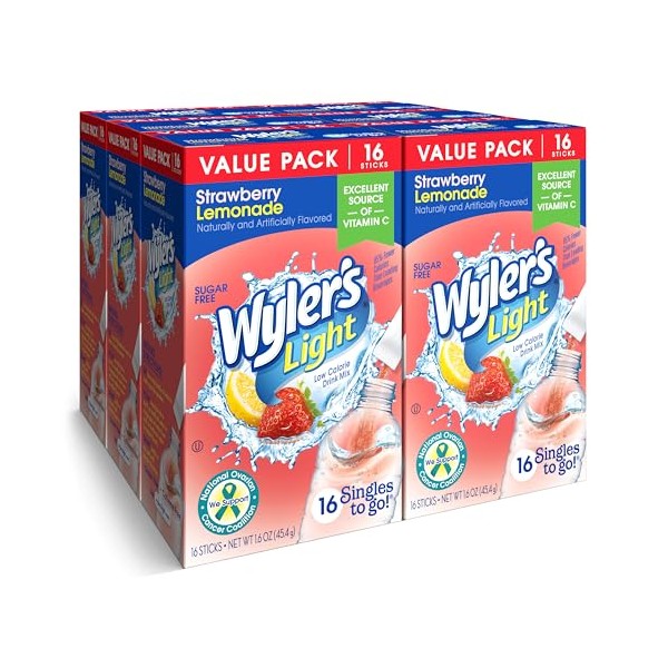 Wyler's Light Singles To Go Powder Packets, Water Drink Mix,