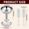 Potchen 4 Pcs Wine Aerator Shower Funnel with Mesh Sediment