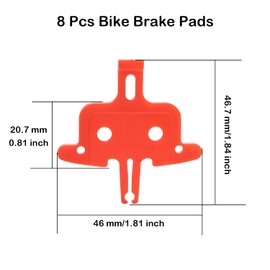 Paifeancodill Bike Brake Pads, 8 Pcs Hydraulic Bicycle Disc Brake Pads Spacer, Insert Brakes Mountain Road Bike Disc Brakes Parts, Oil Disc Protector Compatible with Tektro, Shimano, MTB, Road Bike
