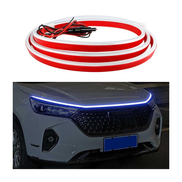ZNDAW 59" Car Hood Light Strip, Flexible Daytime Running Light