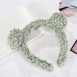 She's Shining 6 Pieces Cute Fleece Headband for Women Girls Bear Ears Headband for Makeup Washing Face Spa Shower Beauty Skin Care