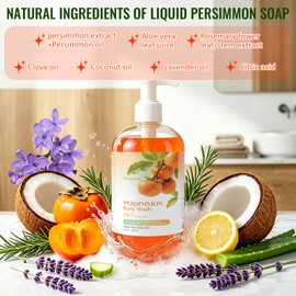 Persimmon Body Wash for Body Odor Control, Eliminate Old People Smell