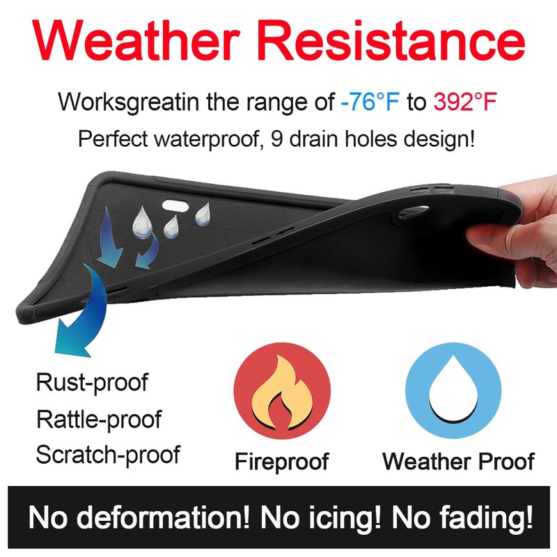 YALOK Silicone License Plate Frame with Drainage Holes, Universal US