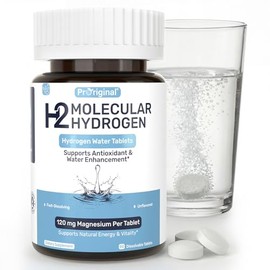 Hydrogen Water Tablets - 12 PPM H2 Molecular Hydrogen - 120 mg Magnesium-Based Reaction System - Supports Antioxidant Defense, Cellular Health, Energy