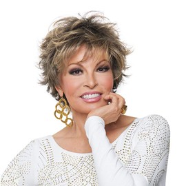 Raquel Welch Voltage Natural Looking Short Layered Wig By Hairuwear, Large Cap 23 Inch, R14/88h, Golden Wheat