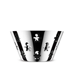 Alessi Girotondo Fruit Bowl with Openwork Rim Stainless Steel