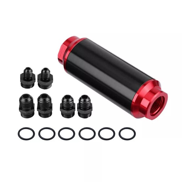 speedyautopartsusa Inline Fuel Filter High Flow 100 Micron Reusable AN6