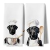 Funny Chef Black Labrador Retriever Gifts Kitchen Dish Towels, Black
